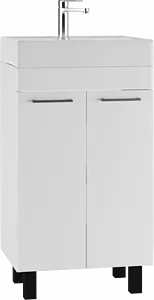 Тумба-умывальник напольный Айсберг Контраст 50 белый DA2708T+4607152361544, 1