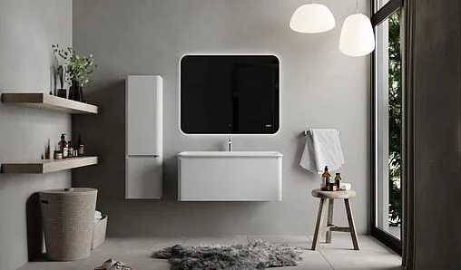 Тумба под умывальник подвесная Raval Welto 100 белый Wel.01.100/P/W/RL