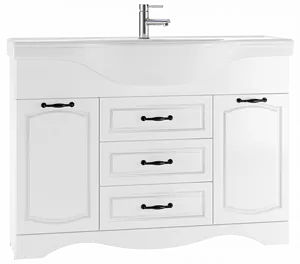 Тумба-умывальник напольный Домино Rich 120 белое дерево DR6005T+4640021060957, 1