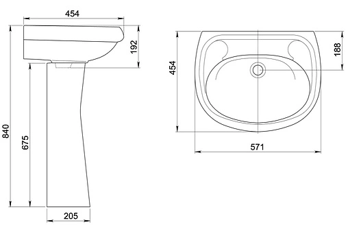Раковина Santeri Воротынский 57 белый 1.3111.7.S00.00B.0