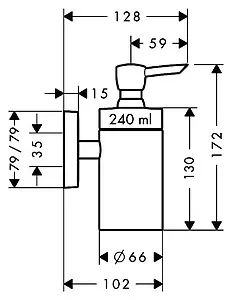 Дозатор для жидкого мыла Hansgrohe PuraVida хром 41503000 Дозатор для жидкого мыла Hansgrohe PuraVida хром 41503000, 4