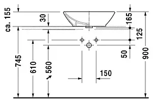Раковина Duravit Bacino 50 белый 0334520000 Раковина Duravit Bacino 50 белый 0334520000, 2