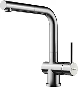 Смеситель для кухни с выдвижным изливом Omoikiri Koriyama-S нержавеющая сталь 4991006, 1