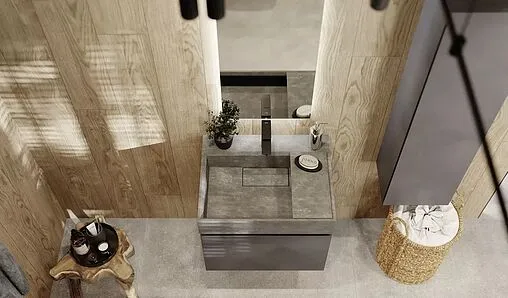 Раковина Raval Facet 80 бетон Fac.08.80/Bet/RL