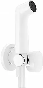 Гигиенический душ с запорным вентилем Hansgrohe Bidette белый матовый 29230700, 1
