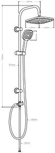 Душевая система без смесителя Dorff Norma хром D0712000 Душевая система без смесителя Dorff Norma хром D0712000, 2