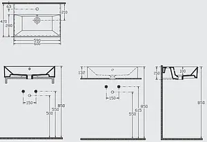 Тумба-умывальник напольная ISVEA Ferro 60 чёрный 29FES004060I Тумба-умывальник напольная ISVEA Ferro 60 чёрный 29FES004060I, 3