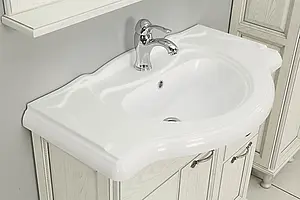 Тумба-умывальник напольная Aquaton Жерона 85 белое серебро 1A1585K5GEM20, 4