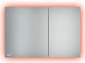 Клавиша смыва для унитаза AlcaPlast AIR LIGHT-RED нержавеющая сталь с красной подсветкой, 1
