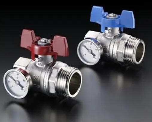 Кран шаровый с термометром ¾&quot;в x 1&quot;н Oventrop 1406483