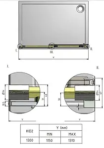 Дверь в нишу 1300мм прозрачное стекло Roltechnik Kinedoor Line KID2/1300 970-1300000-00-02 Дверь в нишу 1300мм прозрачное стекло Roltechnik Kinedoor Line KID2/1300 970-1300000-00-02, 2
