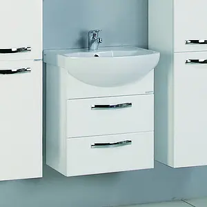 Тумба-умывальник подвесная Aquaton Ария 50 M белый 1A1400K0AA010, 5