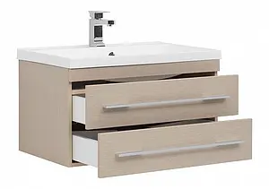 Тумба-умывальник подвесная Aquanet Нота 75 светлый дуб 00171489+00204118, 4