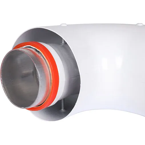 Колено стартовое коаксиальное Ø 60/100мм (алюм.) Rommer RCA-6010-250100