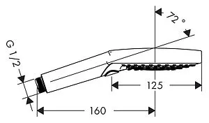 Лейка ручного душа Hansgrohe Raindance Select S 120 3jet хром/белый 26530400 Лейка ручного душа Hansgrohe Raindance Select S 120 3jet хром/белый 26530400, 2
