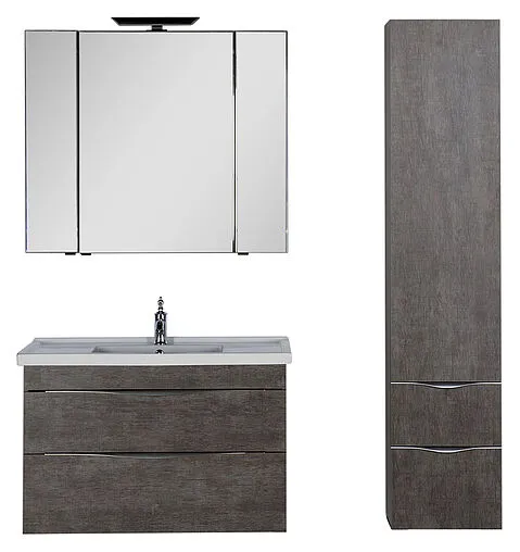 Шкаф-зеркало Aquanet Эвора 100 дуб антик 00182998 Шкаф-зеркало Aquanet Эвора 100 дуб антик 00182998