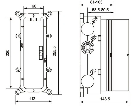 Душевая система с термостатом для душа Timo Petruma хром SX-5039/00SM