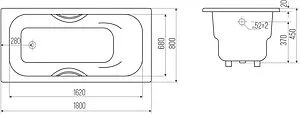 Ванна чугунная Goldman Donni 180x80 DN18080 Ванна чугунная Goldman Donni 180x80 DN18080, 2