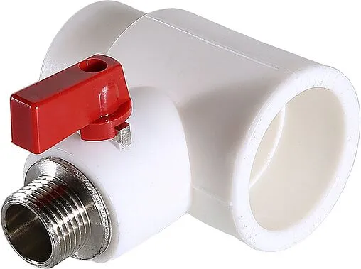 Тройник коллекторный полипропиленовый запорный красный 40 мм х ¾&quot;ек Valtec VTp.781.0.04005