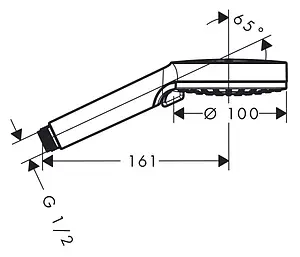 Лейка ручного душа Hansgrohe Crometta 100 Vario 2jet хром/белый 26330400 Лейка ручного душа Hansgrohe Crometta 100 Vario 2jet хром/белый 26330400, 2