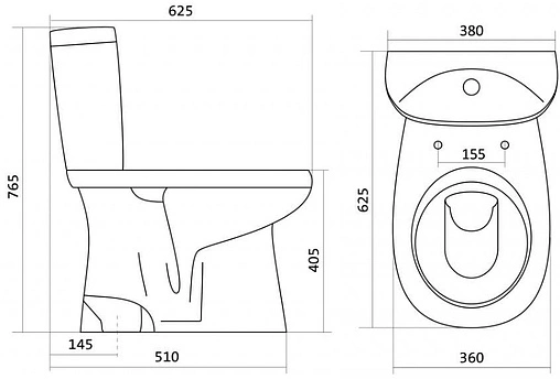 Унитаз-компакт Santek Анимо белый 1WH302136