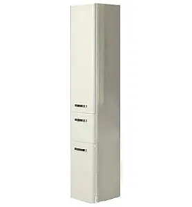 Шкаф-пенал подвесной с бельевой корзиной Aquaton Валенсия 35 L белый жемчуг 1A123803VAG3L, 1