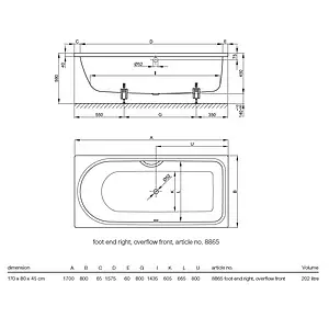 Ванна стальная Bette Ocean 170x80 anti-slip+easy-clean белый 8865-000 PLUS AR Ванна стальная Bette Ocean 170x80 anti-slip+easy-clean белый 8865-000 PLUS AR, 2