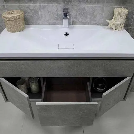 Тумба-умывальник подвесная Aquaton Уэльс 80 авеллино грей 1A2141K1WAC30