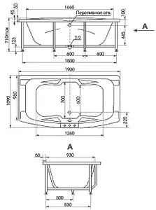 Ванна акриловая BellRado Сенатор 190x110 BR7011031-02 Ванна акриловая BellRado Сенатор 190x110 BR7011031-02, 2