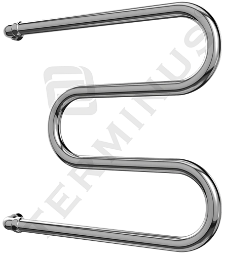 Полотенцесушитель водяной Terminus М-образный AISI 32х2 600х600 полированная сталь 4620768881213
