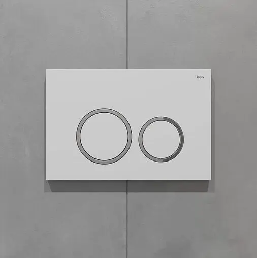 Клавиша смыва для унитаза IDDIS Unifix UNI03WCi77 кнопки/хром, рамка/белый