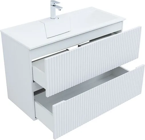 Тумба под умывальник Aquanet Джейн 100 белый матовый 00313288