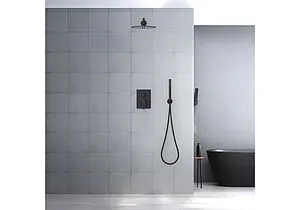 Душевая система со смесителем для душа Aquatek Оберон чёрный матовый AQ1272MB Душевая система со смесителем для душа Aquatek Оберон чёрный матовый AQ1272MB, 4