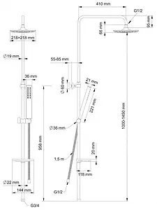 Душевая система без смесителя Swedbe Calypso хром 5066, 2