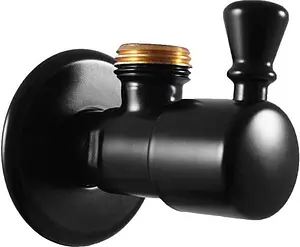 Кран шаровый угловой ½"н x ½"н черный Rav Slezak ROH001CMAT Кран шаровый угловой ½"н x ½"н черный Rav Slezak ROH001CMAT, 1