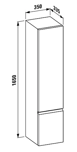Шкаф-пенал подвесной Laufen Pro A 35 L белый 4.8312.1.095.463.1