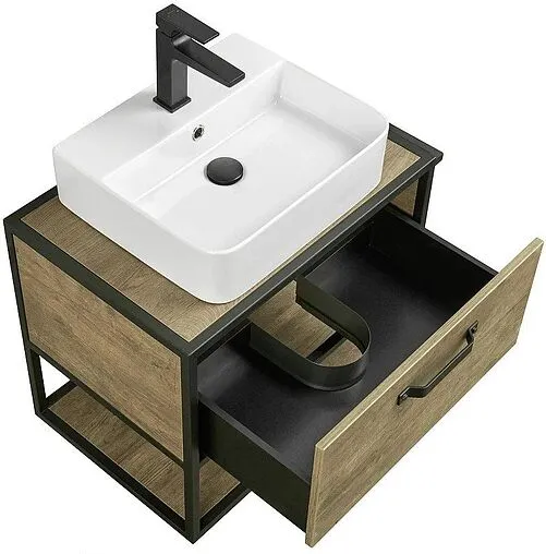 Тумба-умывальник подвесная Aquaton Лофт Фабрик 65 дуб кантри 1A2423K2LTDY0