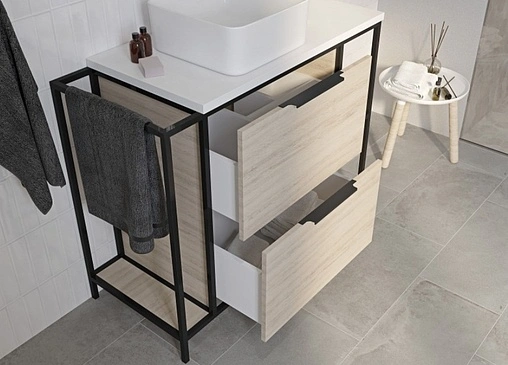 Тумба под умывальник напольная Cersanit Bosquet 100 дуб 63013