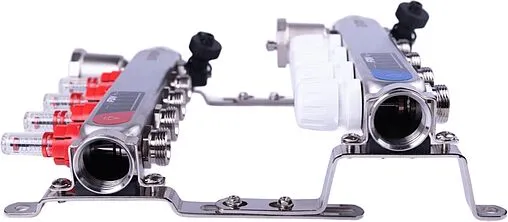 Группа коллекторная с расходомерами 4 отвода 1&quot;в/в x ¾&quot;ек FDV S1103C-2/4