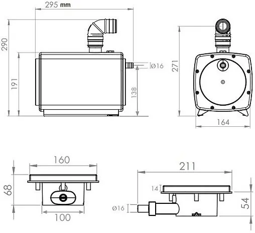 Канализационная насосная установка SFA Sanifloor 1