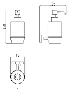 Дозатор для жидкого мыла Ravak Chrome хром X07P223 Дозатор для жидкого мыла Ravak Chrome хром X07P223, 3