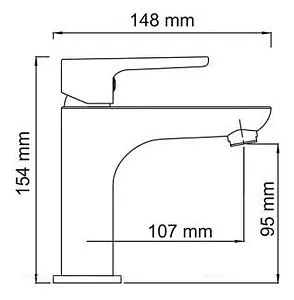 Смеситель для раковины Wasserkraft Leine хром 3504 Смеситель для раковины Wasserkraft Leine хром 3504, 2