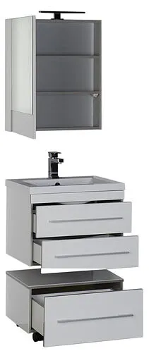 Шкаф-зеркало Aquanet Верона 58 L белый 00175344