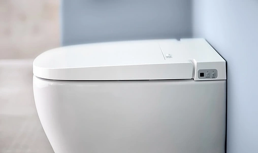 Умный унитаз-биде подвесной безободковый VitrA V-Care Comfort Rim-Ex белый 5674B003-6104