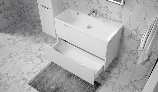 Тумба-умывальник подвесная Raval Wector 90 белый Wct.01.90/P/W/MD+4627173210195