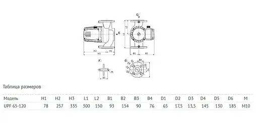 Насос циркуляционный Unipump UPF 65-120 300 25467 Насос циркуляционный Unipump UPF 65-120 300 25467