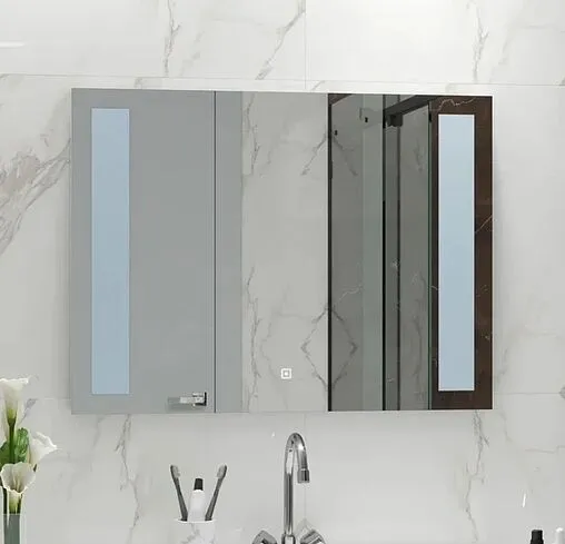 Зеркало с подсветкой Continent Glossy Led 80x60 белый ЗЛП51