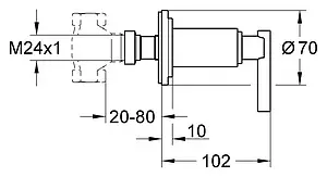 Вентиль запорный Grohe Atrio хром 19088000, 2