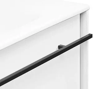 Тумба под умывальник подвесная Roca Aneto 60 белый/чёрный матовый 857429806, 4