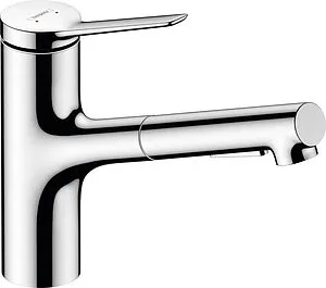 Смеситель для кухни с выдвижным изливом Hansgrohe Zesis M33 150 Eco 2jet хром 74810000 Смеситель для кухни с выдвижным изливом Hansgrohe Zesis M33 150 Eco 2jet хром 74810000, 1